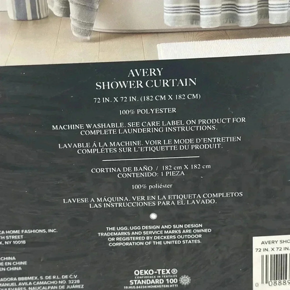 Ugg Avery Shower Curtain- Rare to find - Picture 5 of 6